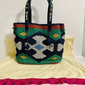 Tory Burch Aztec design leather bag
